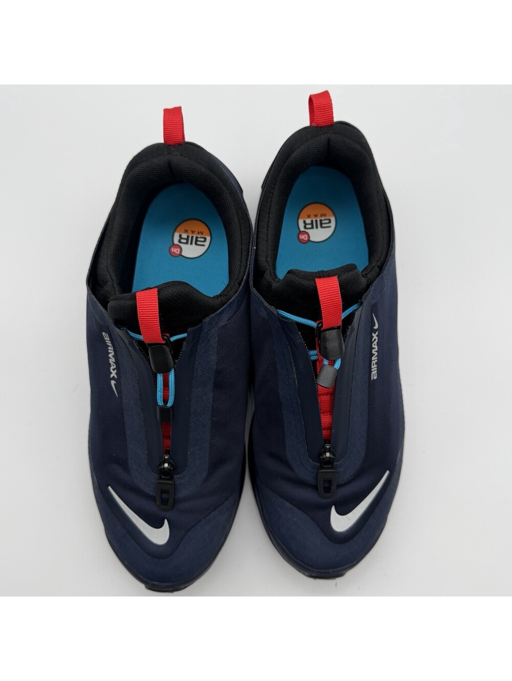 Nike Air Max Dn Roam Men’s 7.5 Obsidian Blue Red HQ8605-400 Zip Sneakers - Picture 5 of 9